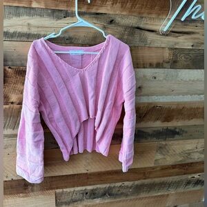 American threads pink sweater